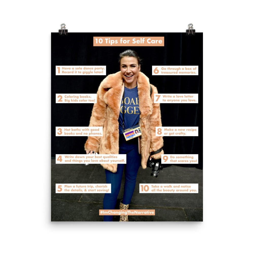 Rachel's Self Care Tips Poster