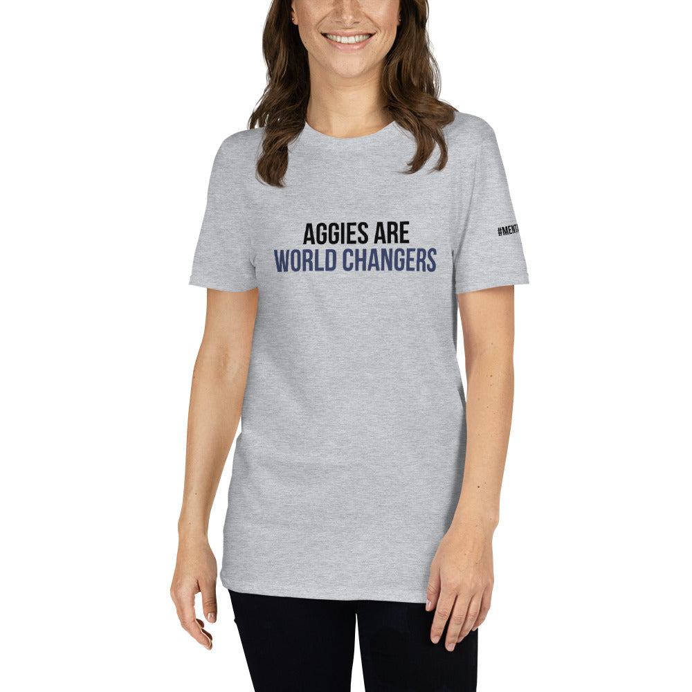 AGGIES are world changers - #mentalhealth on sleeve