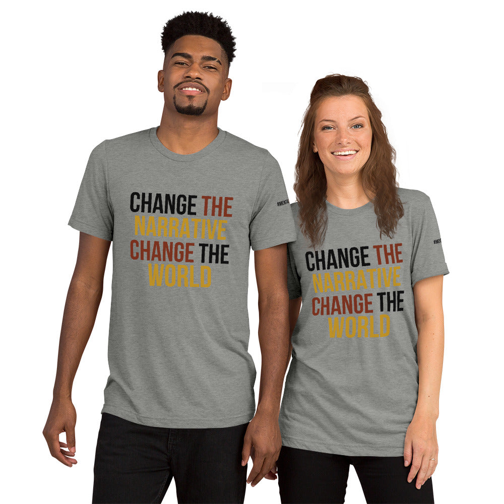 Change the Narrative, Change the World - with #mentalhealth on sleeve