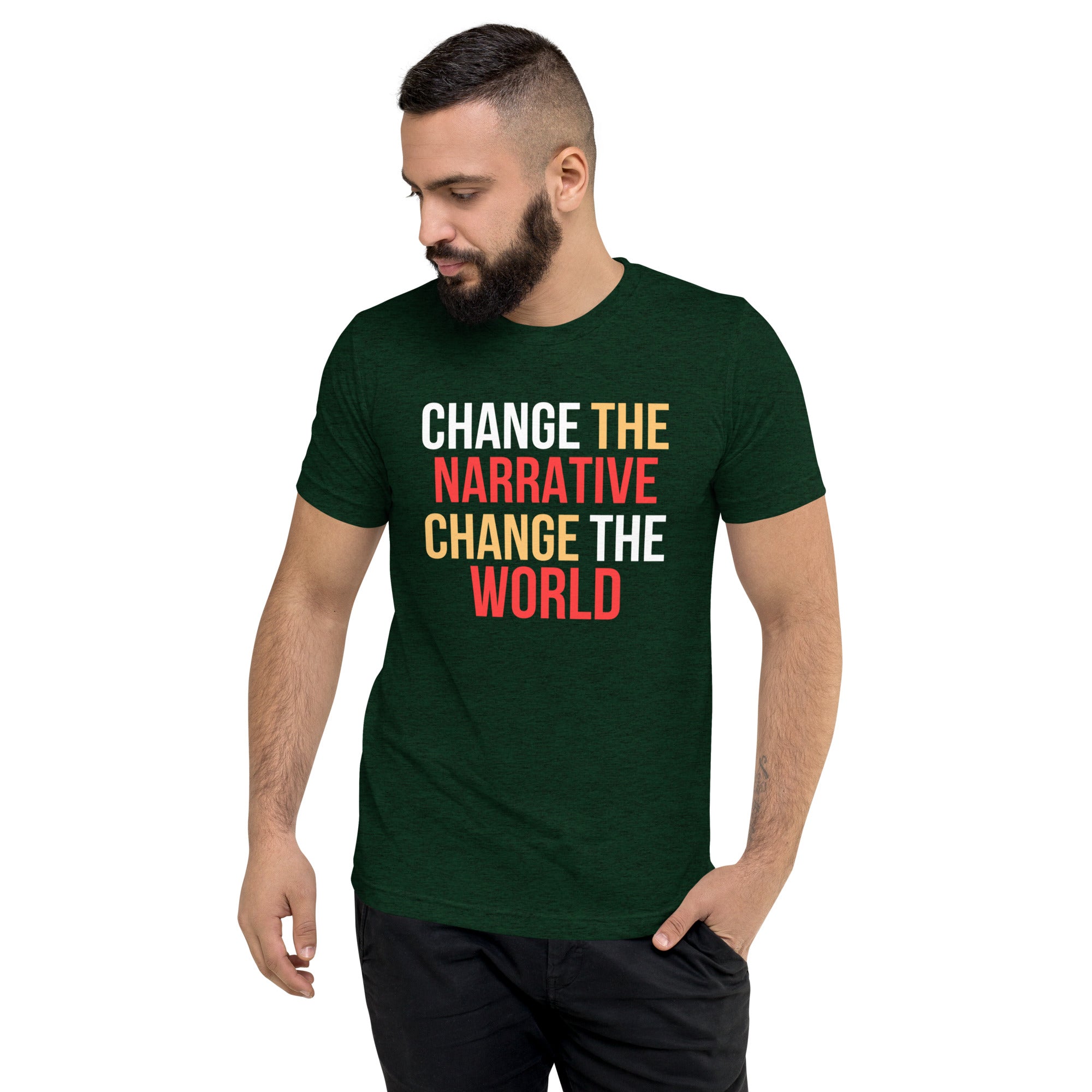 Change the Narrative, Change the World, Terps (#mentalhealth on back)