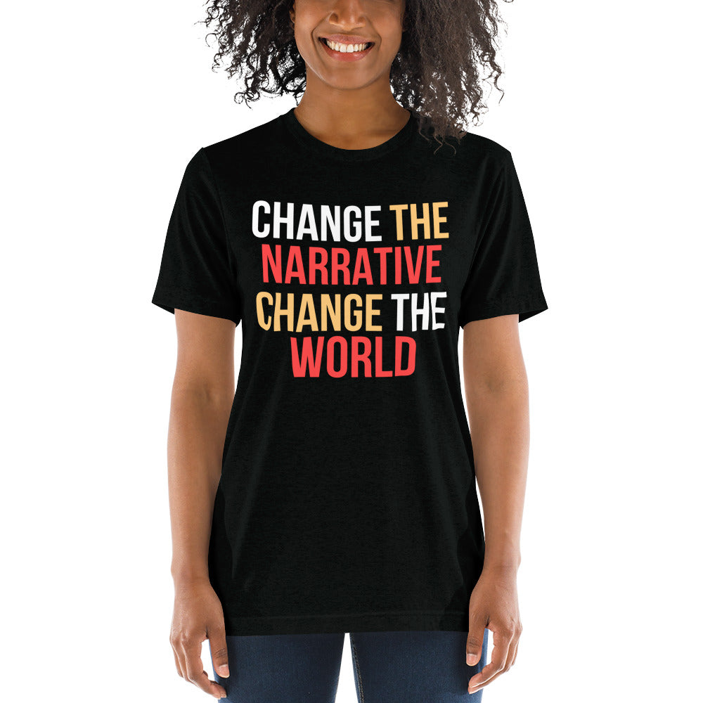 Change the Narrative, Change the World, Terps (#mentalhealth on back)