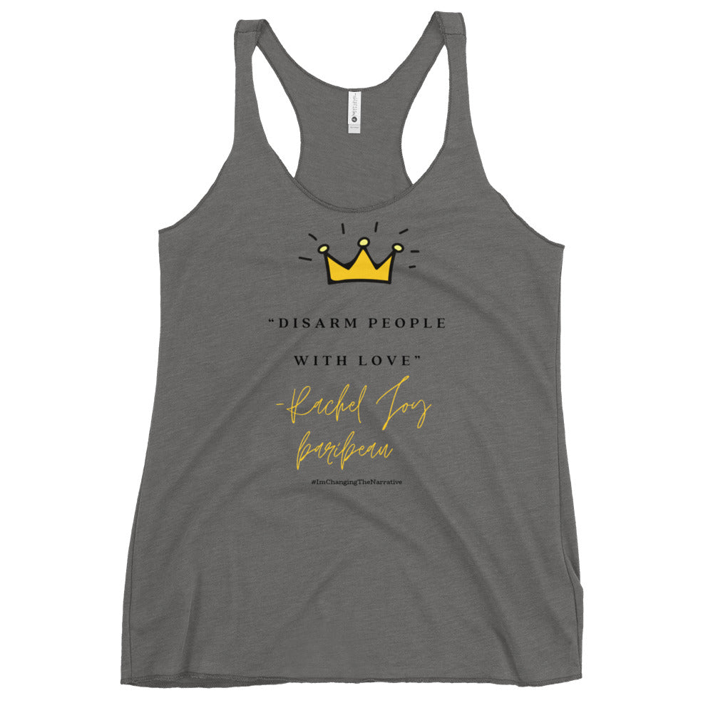 "Disarm People with Love" Women's Racerback Tank