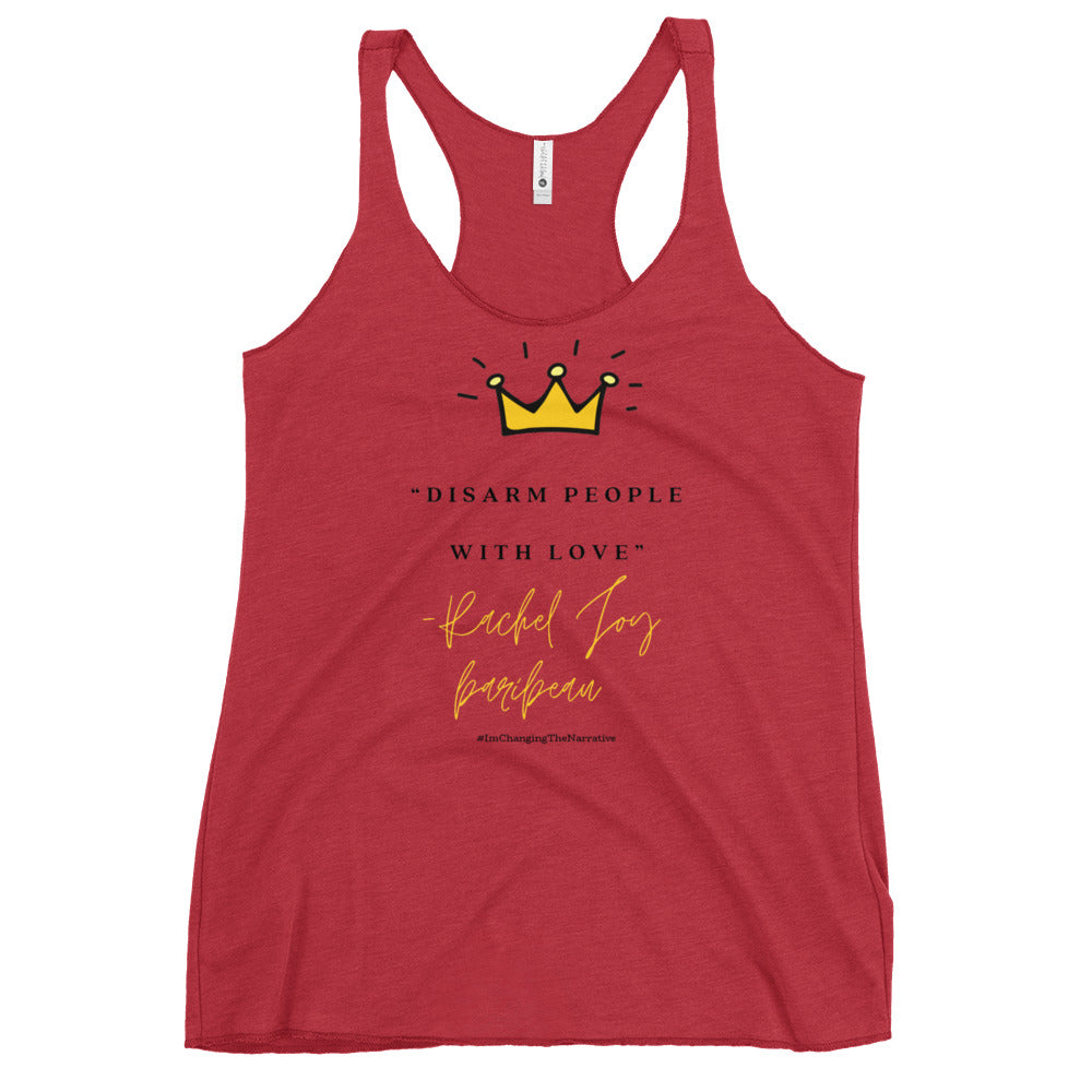 "Disarm People with Love" Women's Racerback Tank