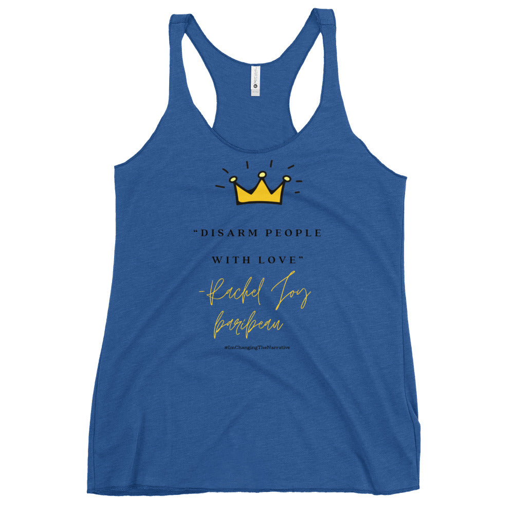 "Disarm People with Love" Women's Racerback Tank