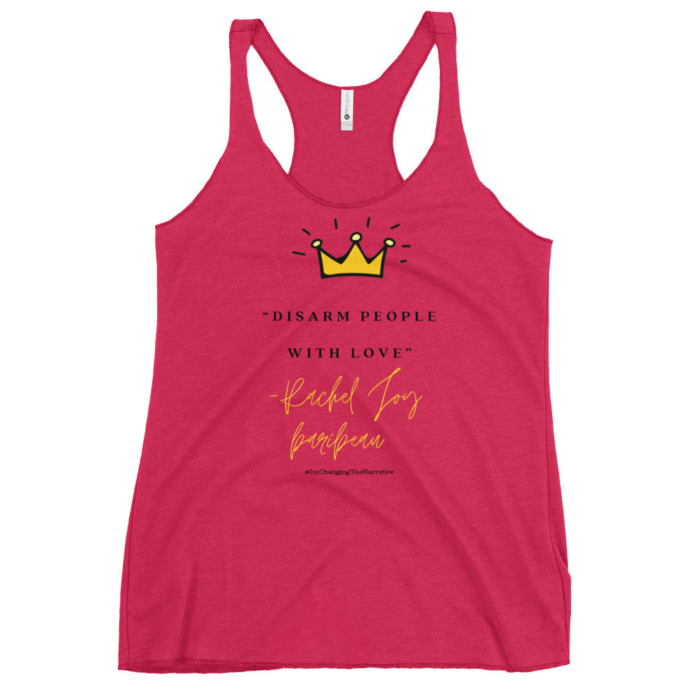 "Disarm People with Love" Women's Racerback Tank