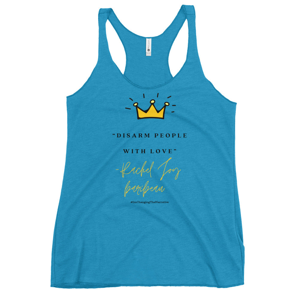"Disarm People with Love" Women's Racerback Tank