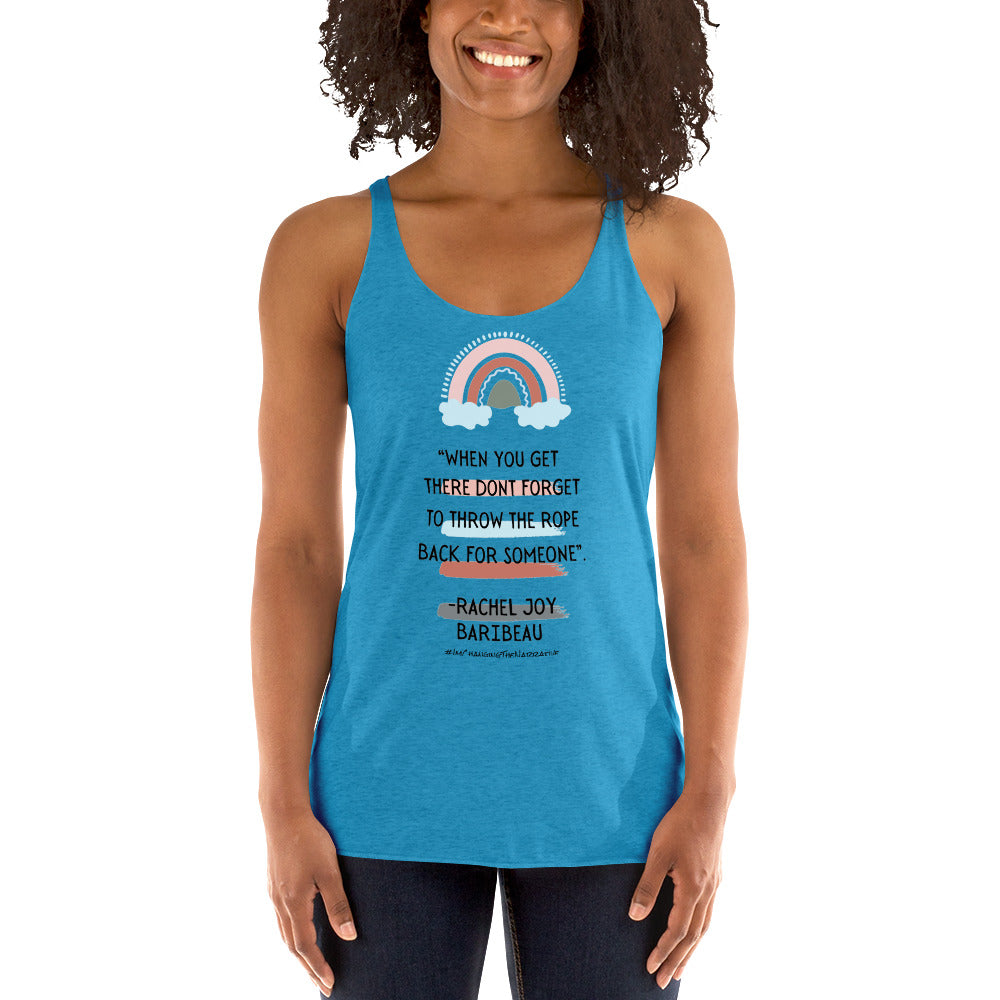 "Don't Forget to Throw the Rope" Women's Racerback Tank