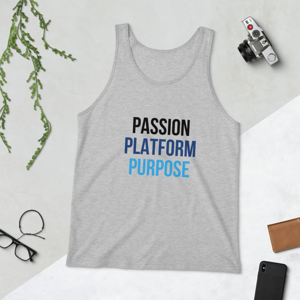Passion, Platform, Purpose - Unisex Tank Top