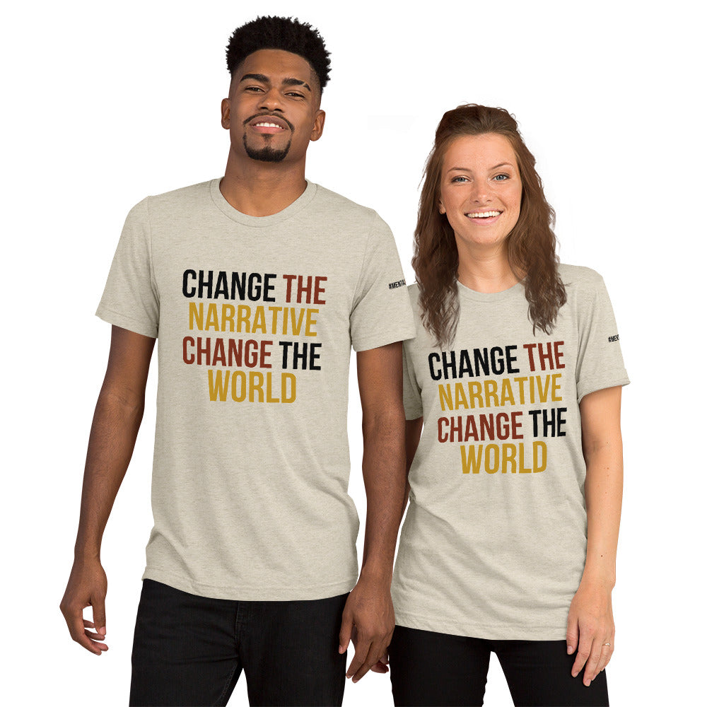 Change the Narrative, Change the World - with #mentalhealth on sleeve