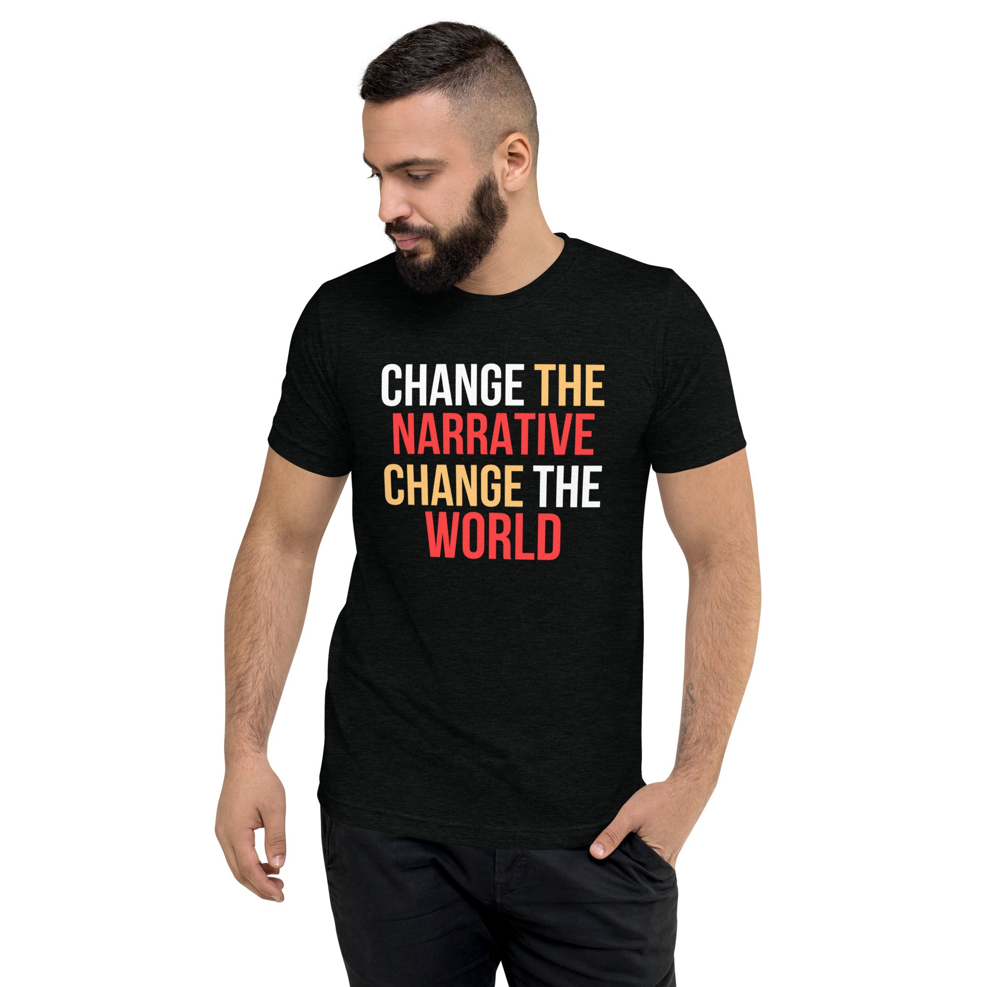 Change the Narrative, Change the World, Terps (#mentalhealth on back)
